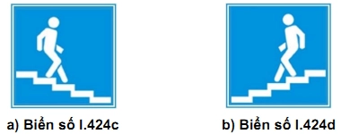 Biển số I.424 (c,d) “Hầm chui qua đường cho người đi bộ”