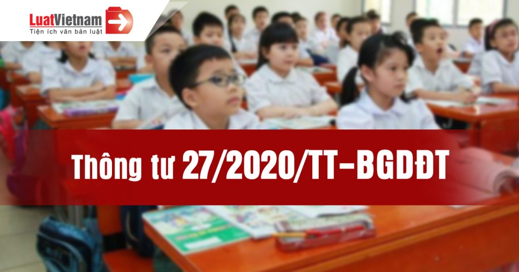 Thông tư 27/2020/TT-BGDĐT Quy định đánh giá học sinh tiểu học