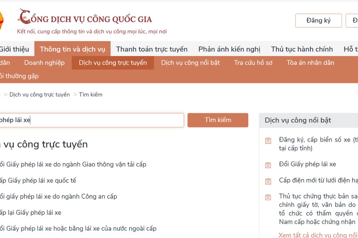 Hướng dẫn thủ tục đổi giấy phép lái xe A1 online