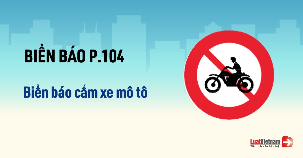 biển cấm xe mô tô